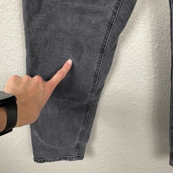 ASOS Design Slim Mom Jeans in Washed Black Denim High Rise Sz 26 - Picture 5 of 10